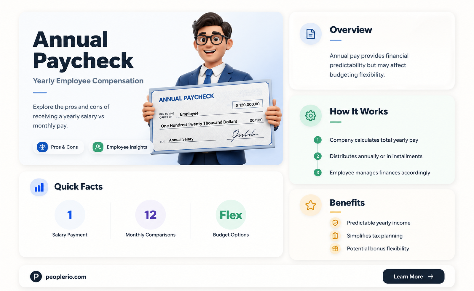 can company pay employee one time a year