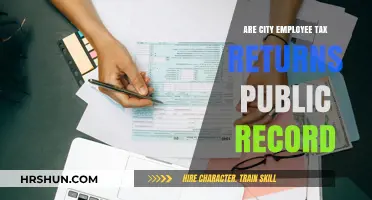 Are City Employee Tax Returns Public Record? A Comprehensive Guide