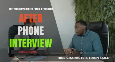 Should You Email a Recruiter After a Phone Interview?