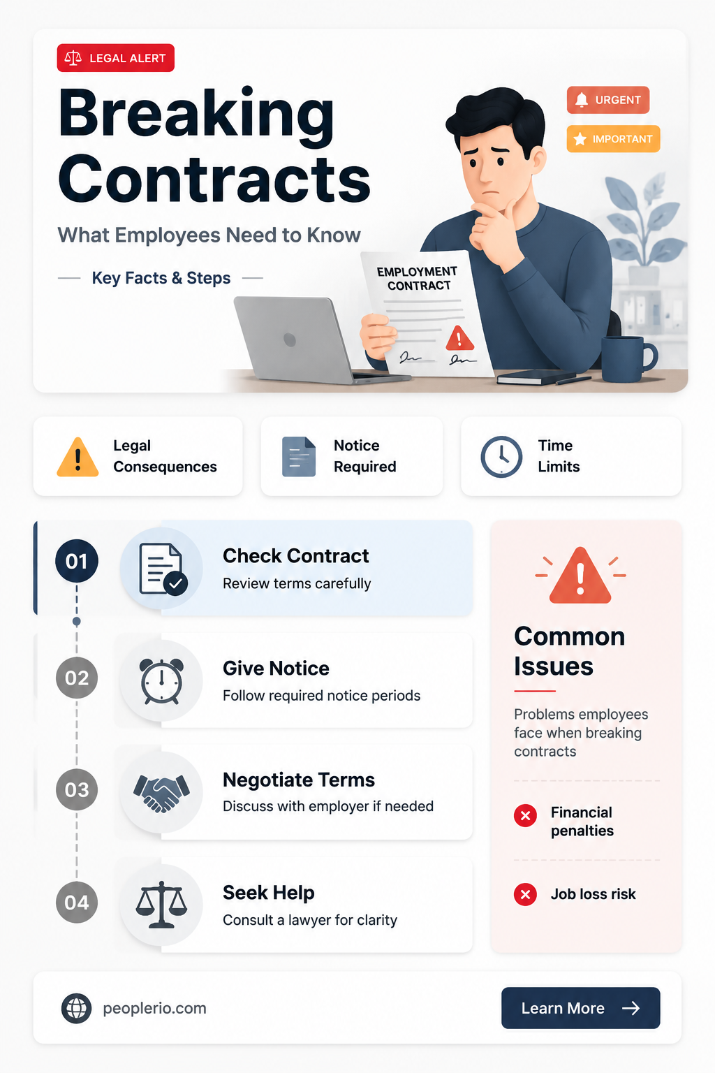 can you breaking contracts with job as an employee