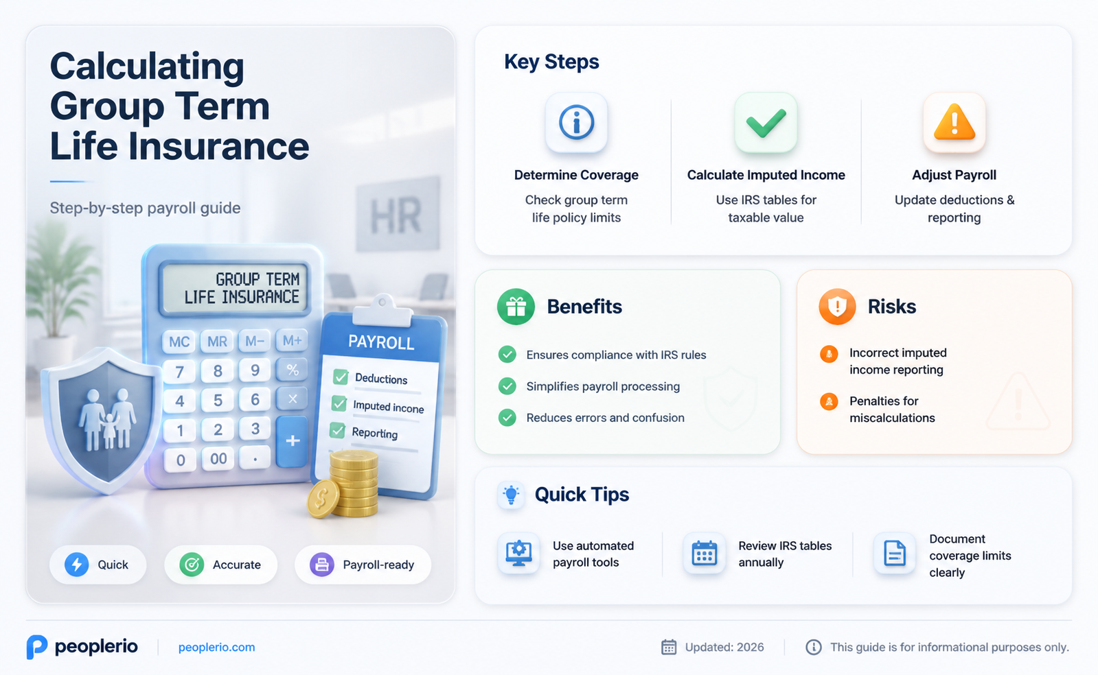 how to calculate group term life for payroll