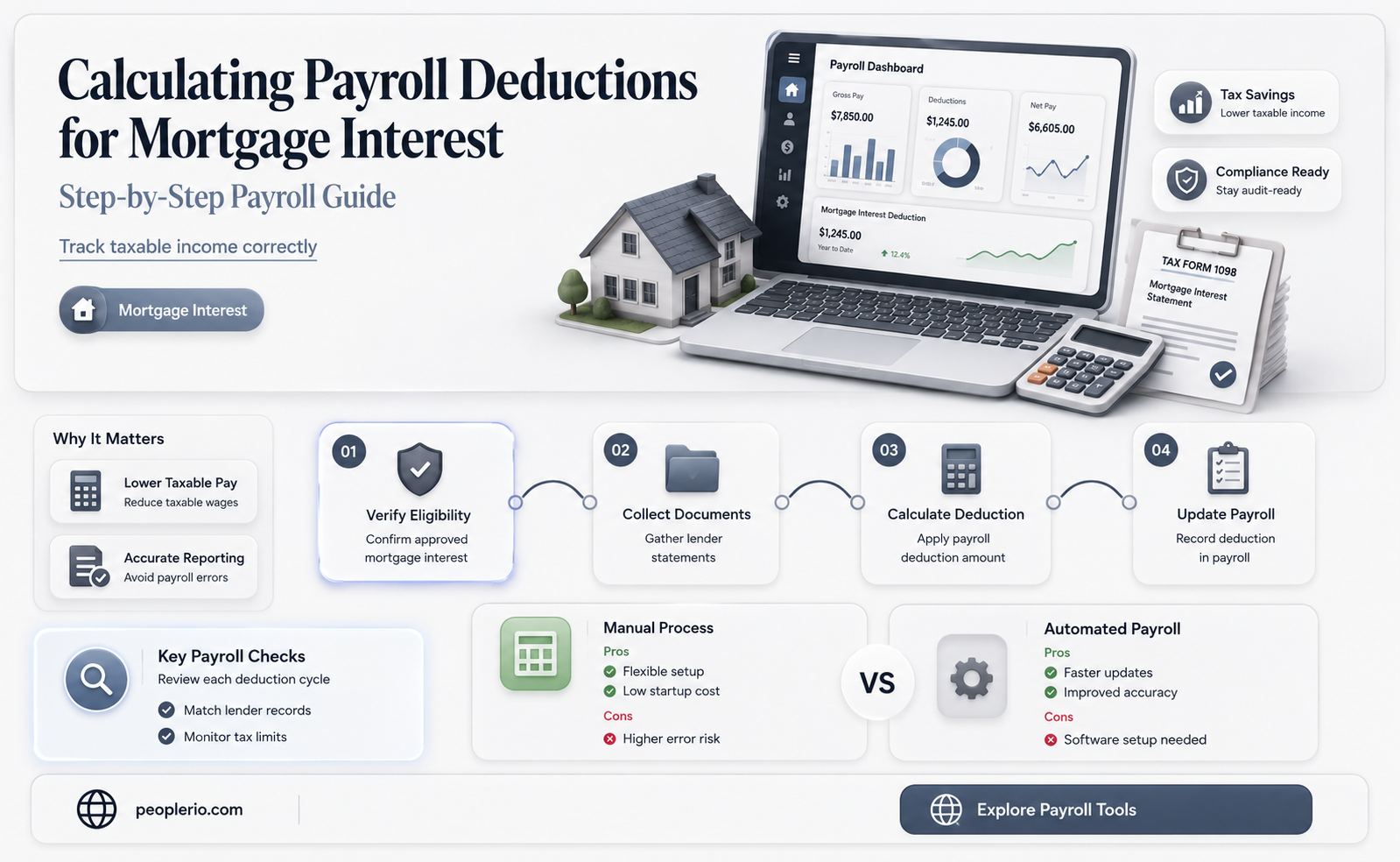 how to calculate payroll deduction for morgage interest