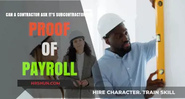 Contractor's Right to Request Payroll Proof from Subcontractors