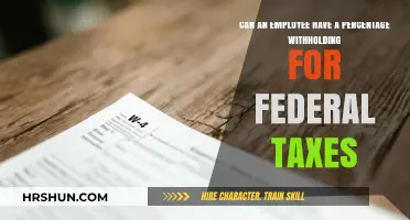 Understanding Federal Tax Withholding: Can Employees Opt for Percentage-Based Deductions?