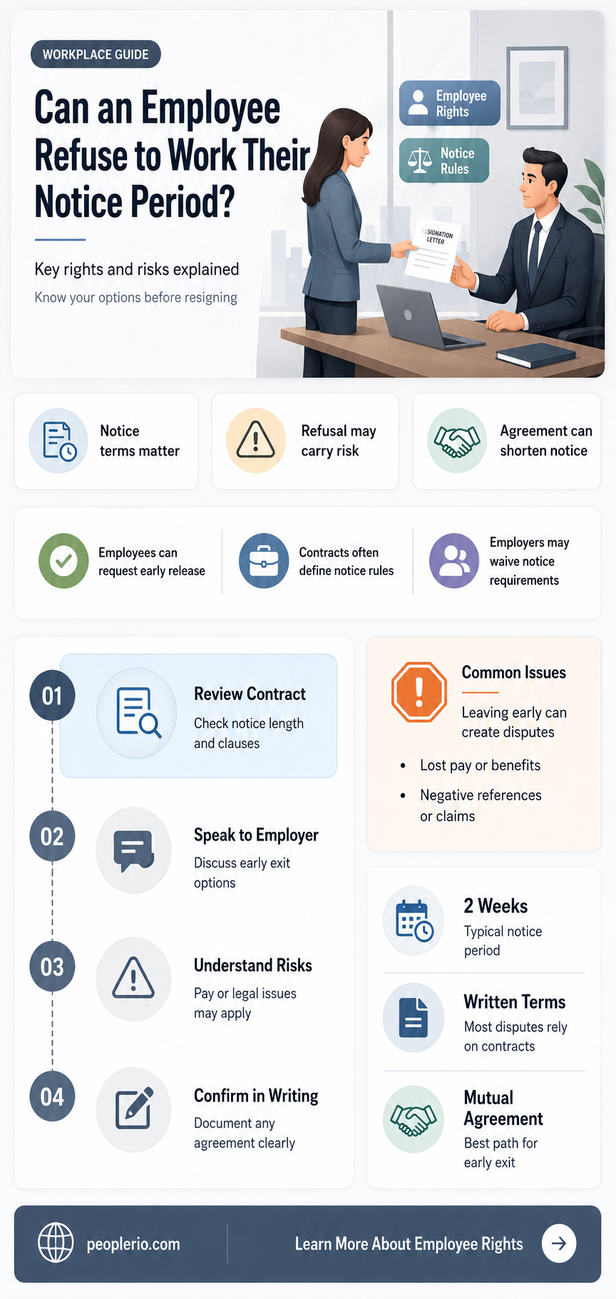 can an employee refuse to work their notice
