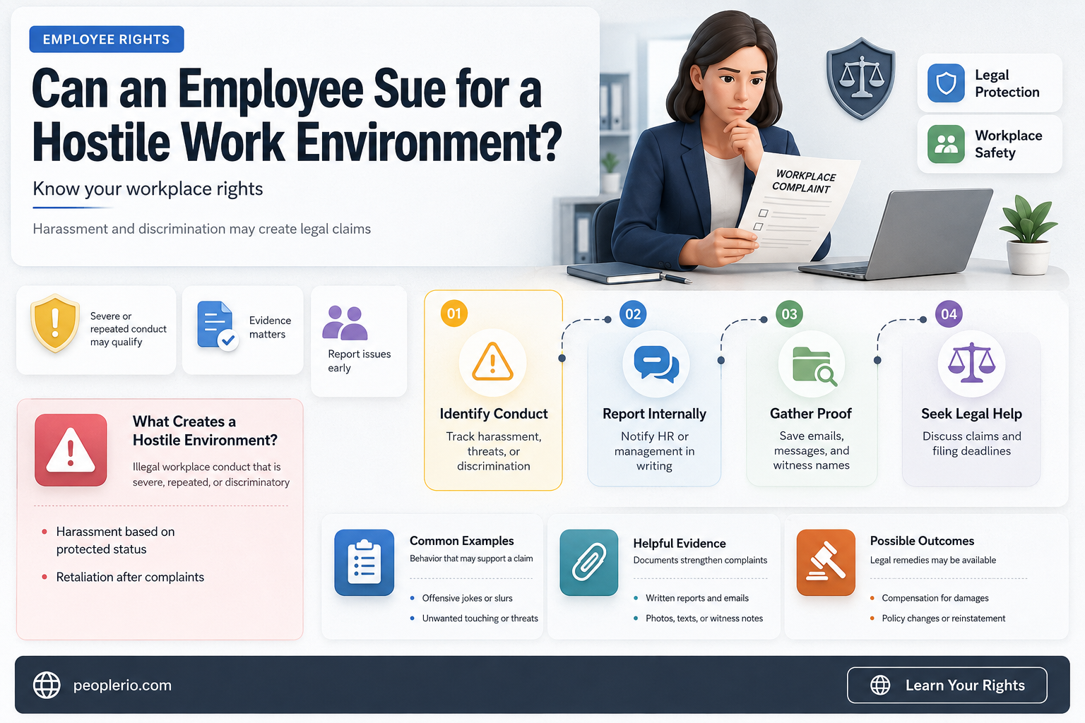 can an employee sue for hostile work environment