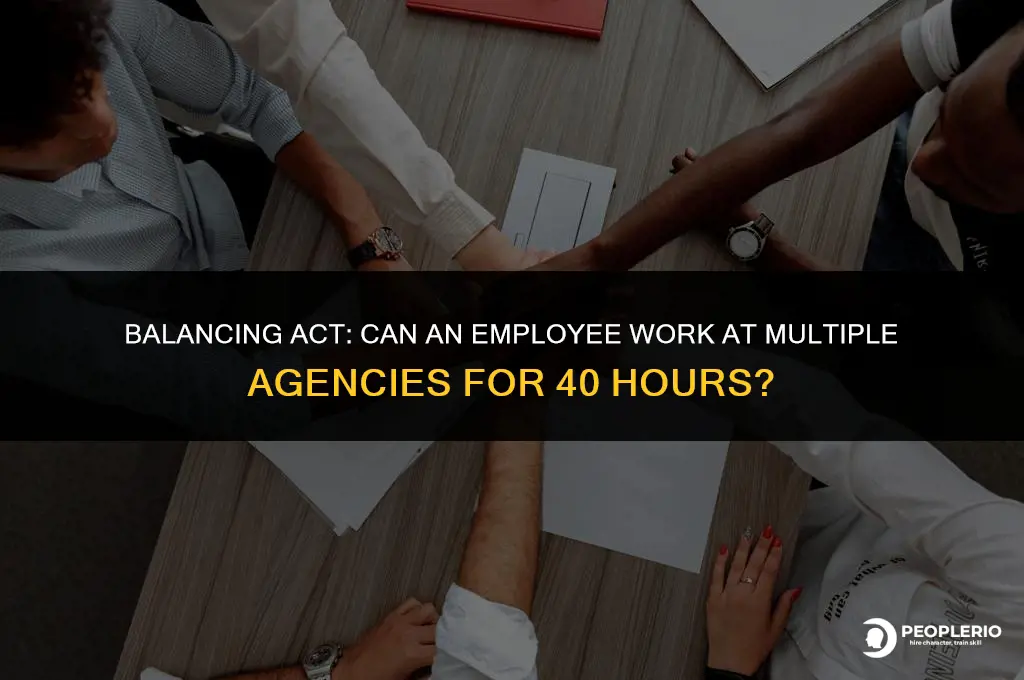 can an employee work at multiple agencies for 40 hours