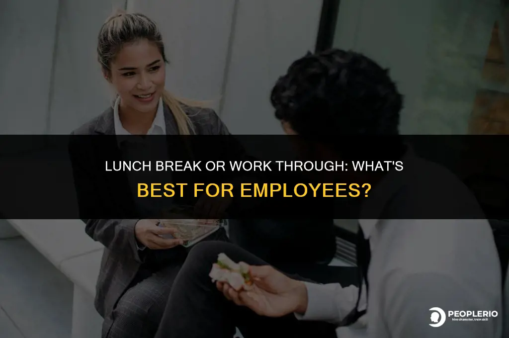 can an employee work through lunch