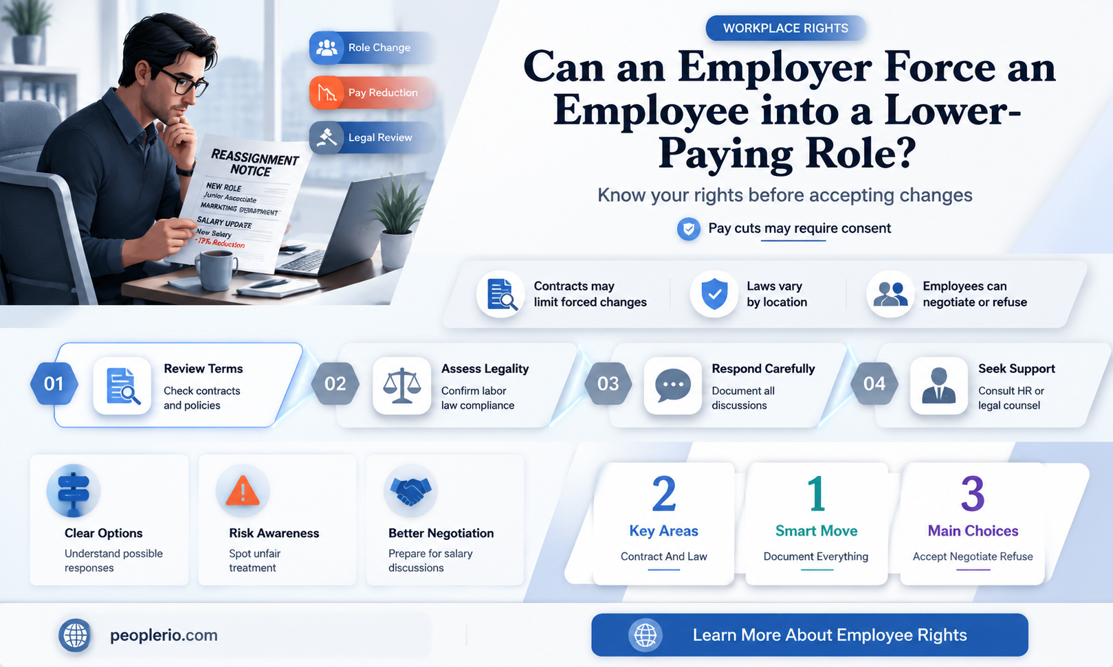 can employer make an employee take a lesser paying job