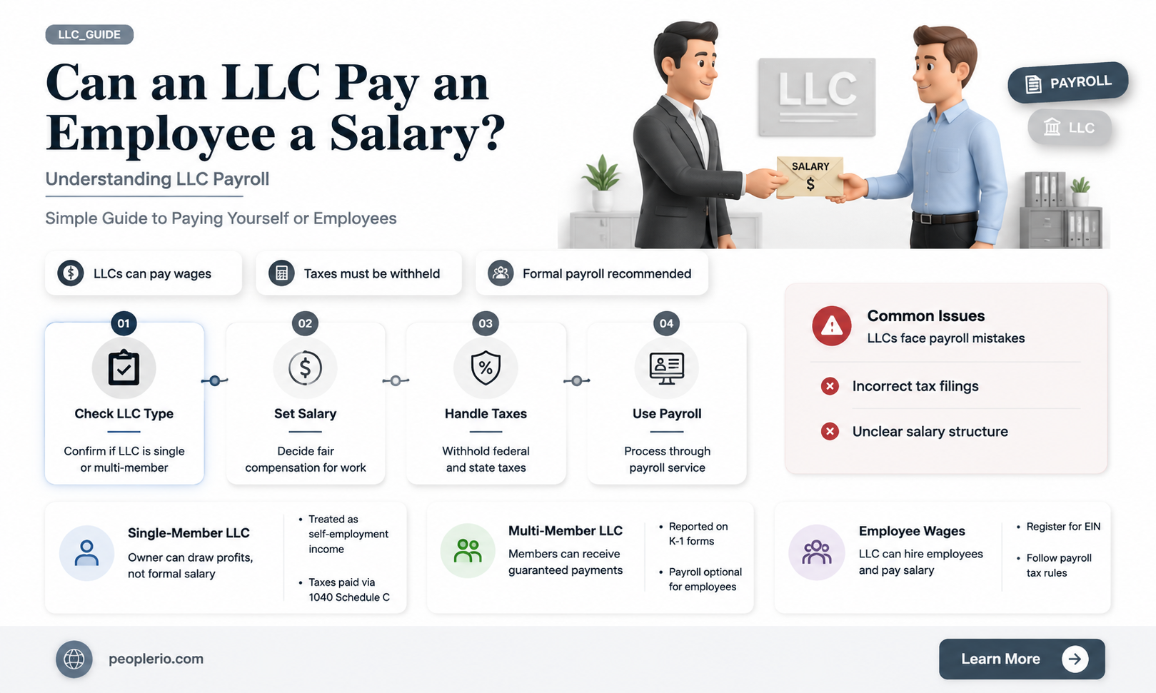 can an llc pay an employee a salary