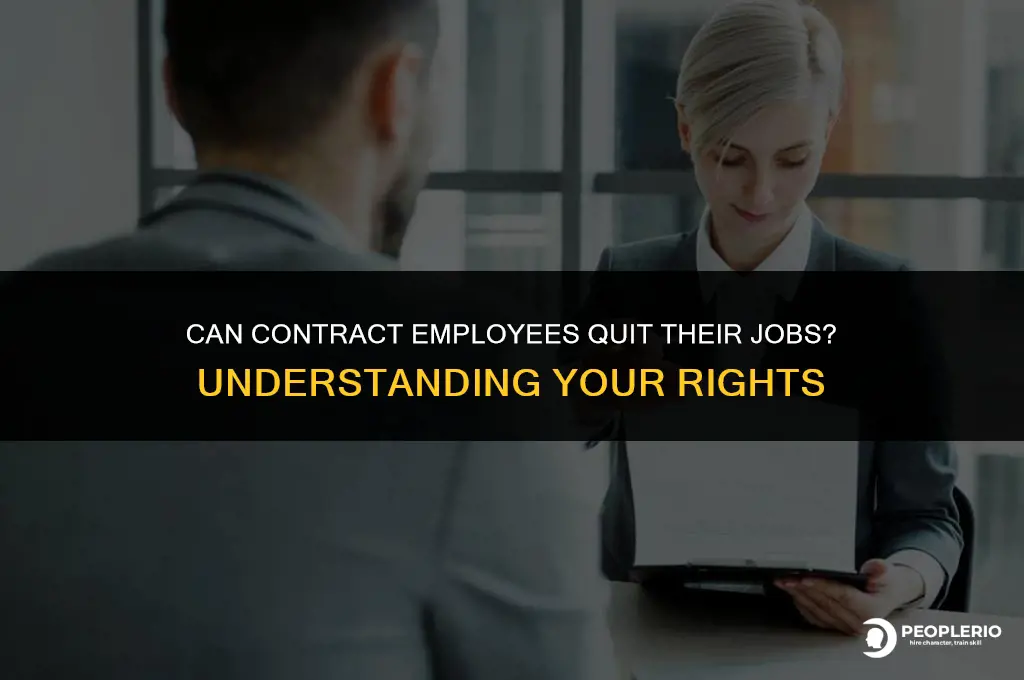 can contract employee quit work