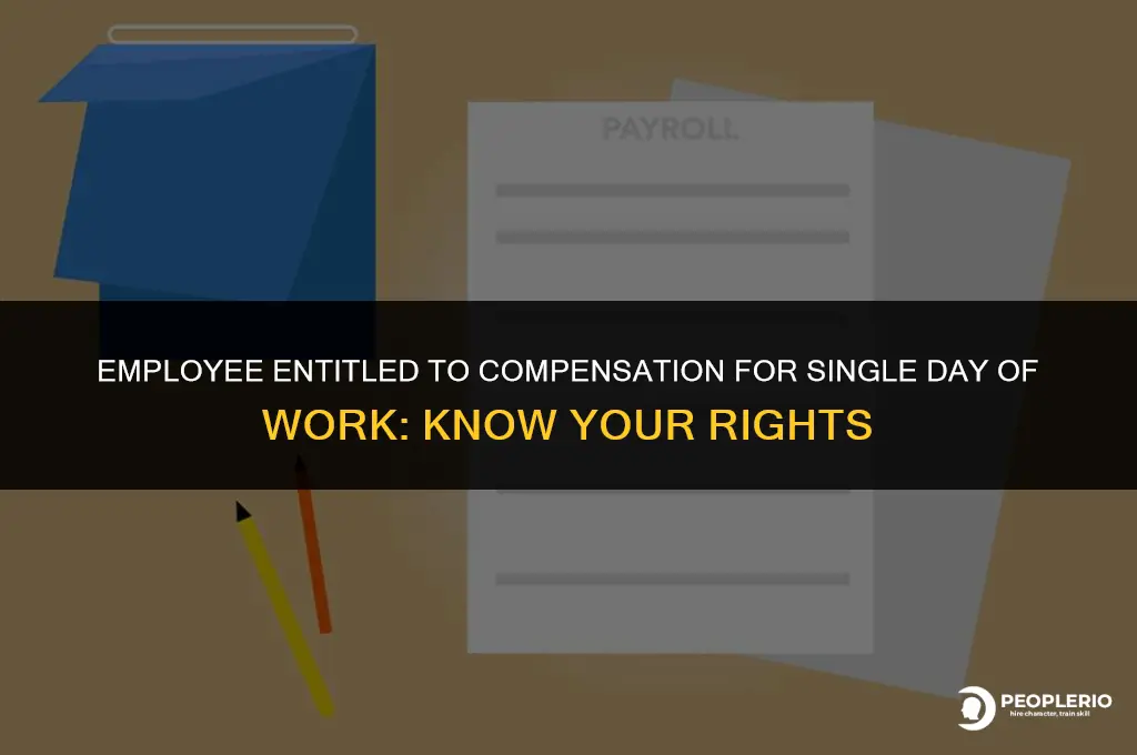 can employee claim for one day work