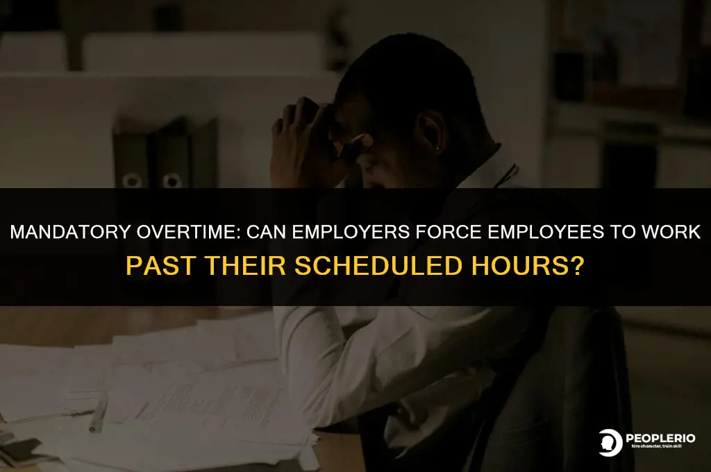 can employee force employee to work past schedules