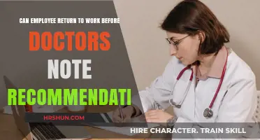 Navigating Return to Work: Employee Rights vs. Doctor's Recommendations