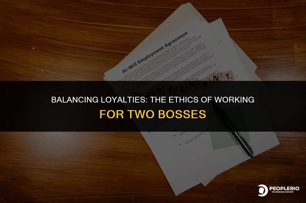 can employee work fot two bossed