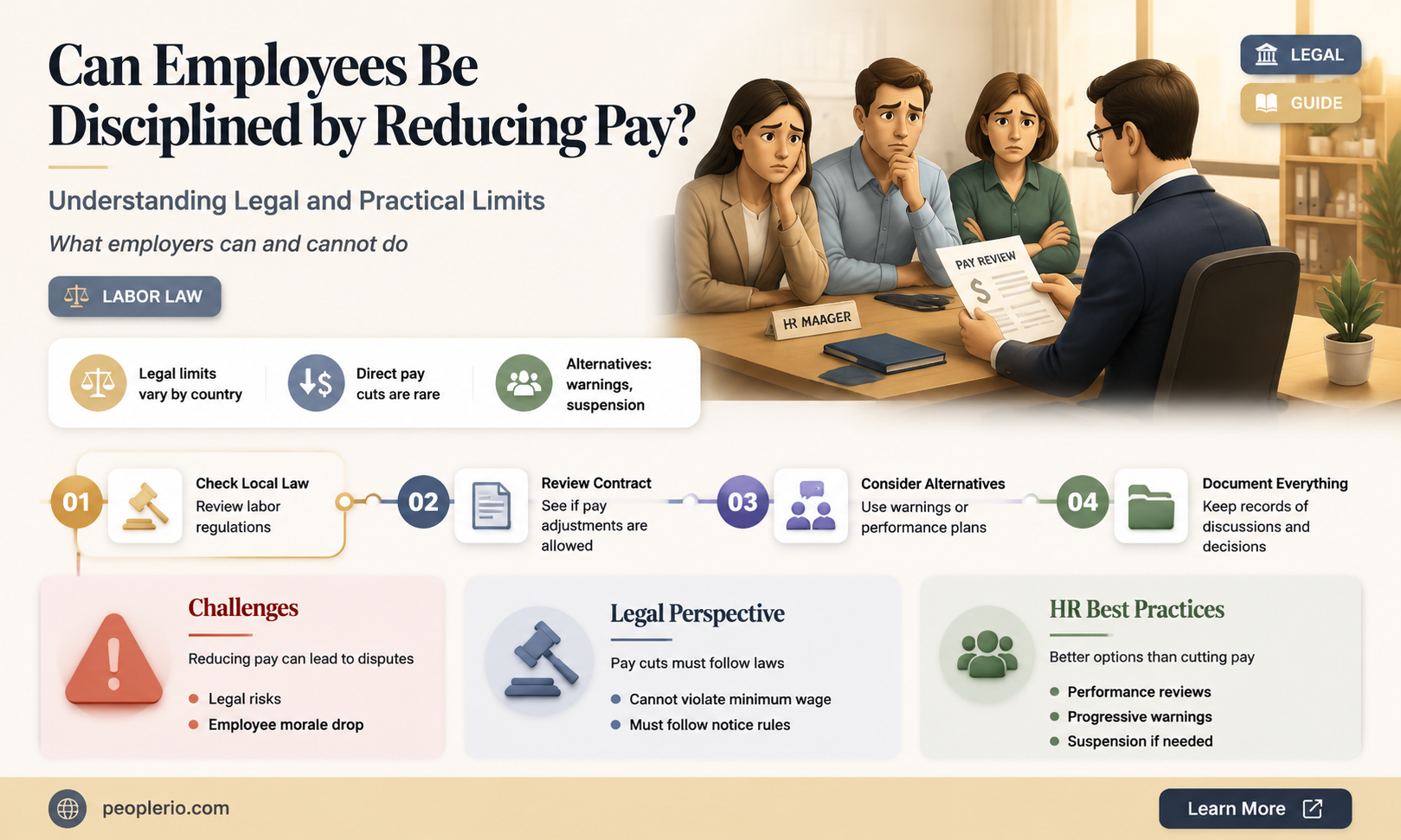 can employee be discipline by paying them less