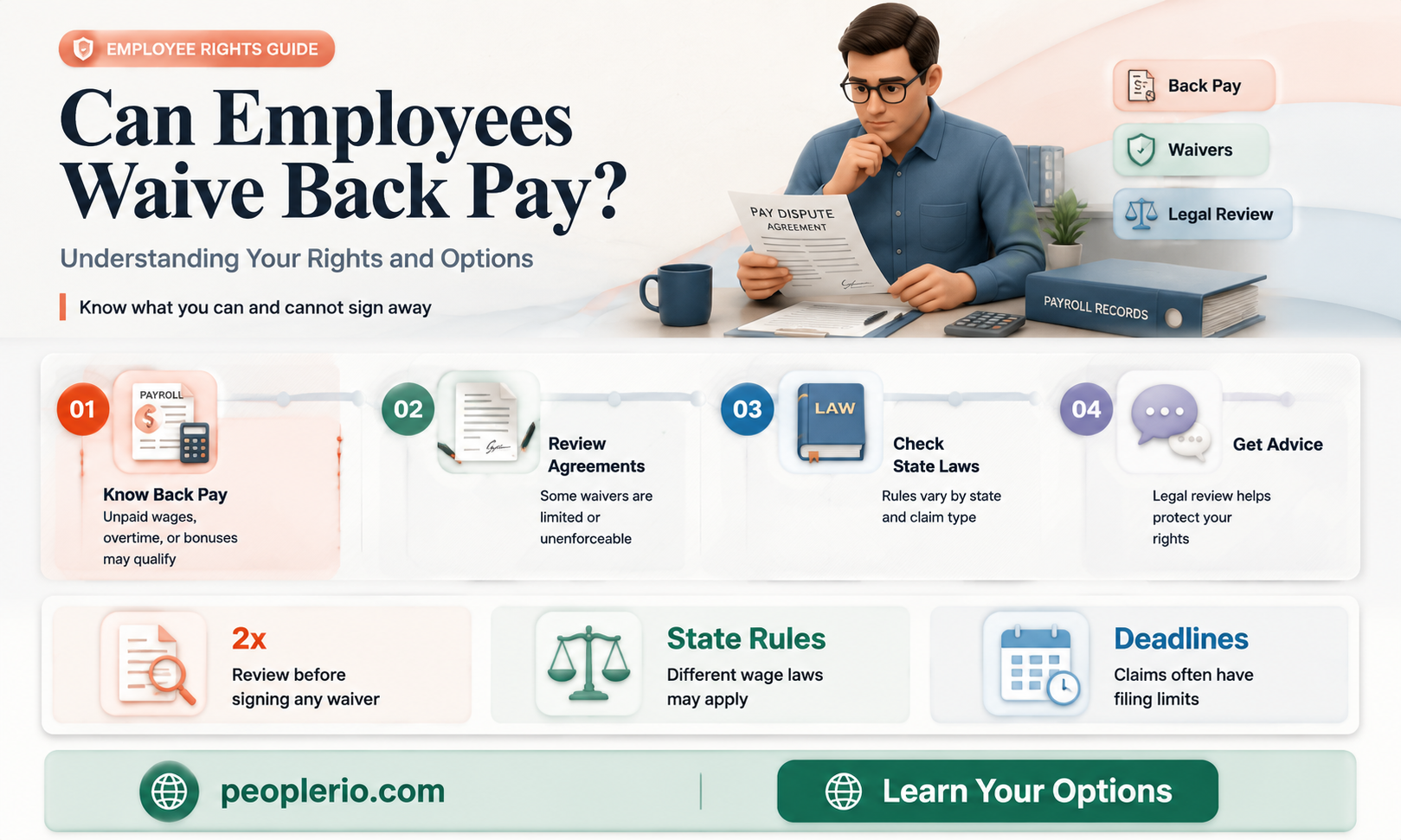 can employee waive back pay