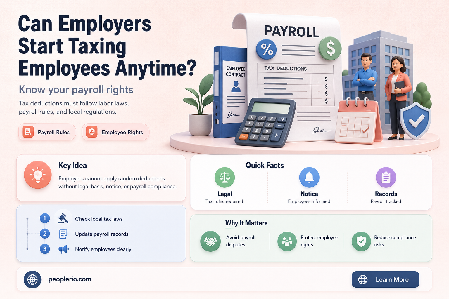 can employer start taxing employee any time