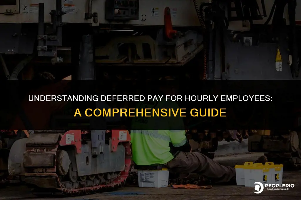 can hourly employee have deferred pay