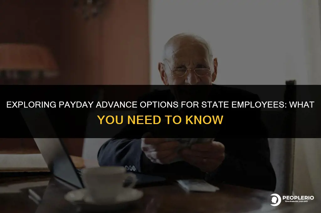 can i can a pay day advance state employee