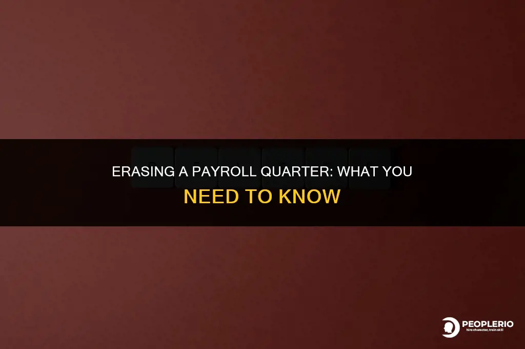 can i delete an entire payroll quarter
