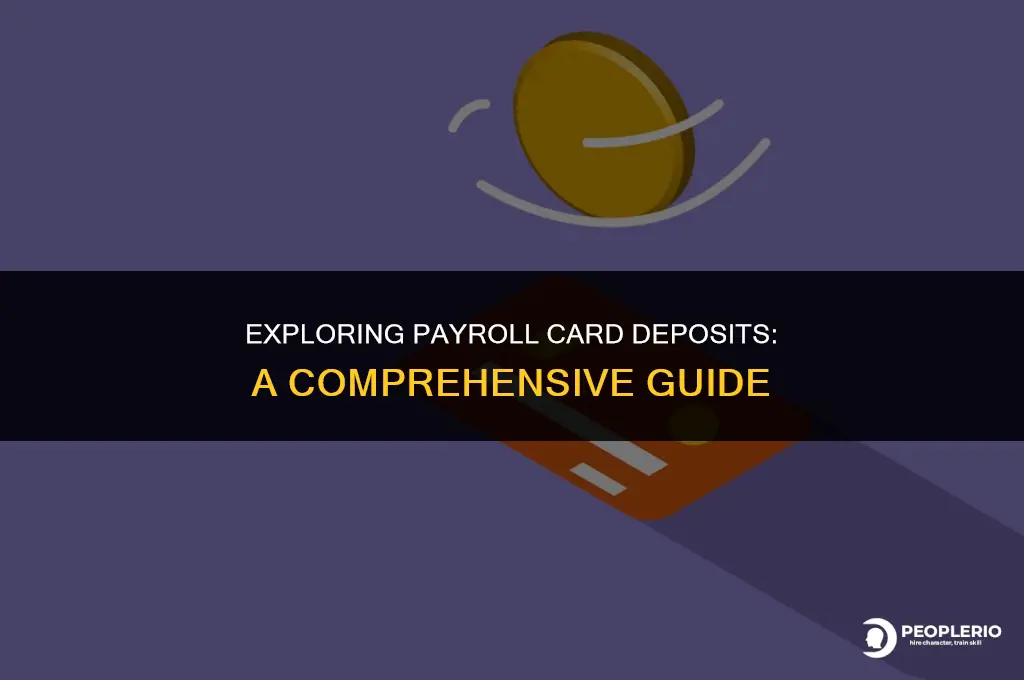 can i deposit money from a payroll card