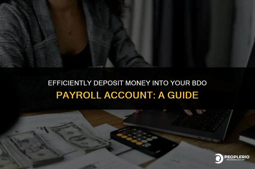 can i deposit money on my bdo payroll account
