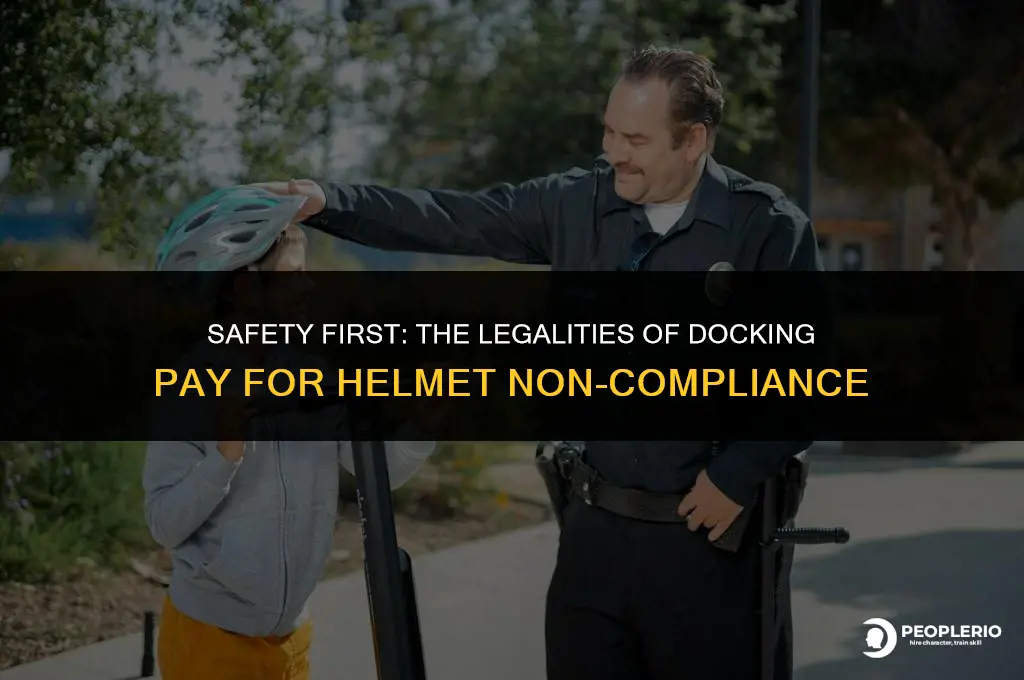 can i dock employee pay for not wearing helmet