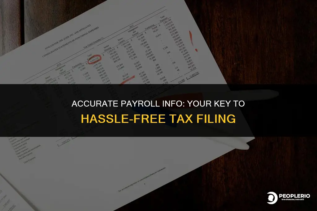 can i file if i have accurate payroll info