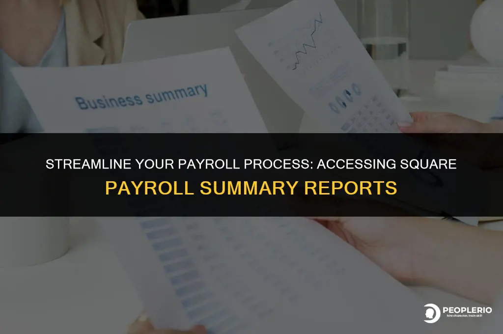 can i get a payroll summary report in square payroll