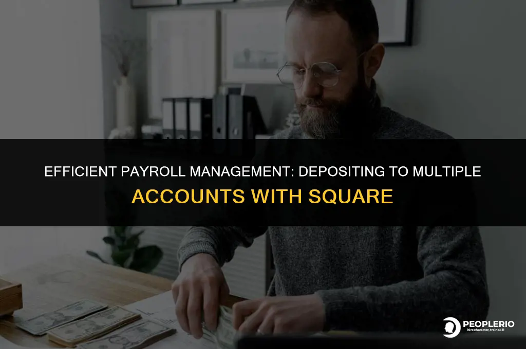 can i have deposit to 2 account on square payroll