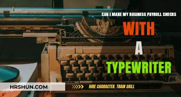 Typewriter Tales: Crafting Payroll Checks for Your Business