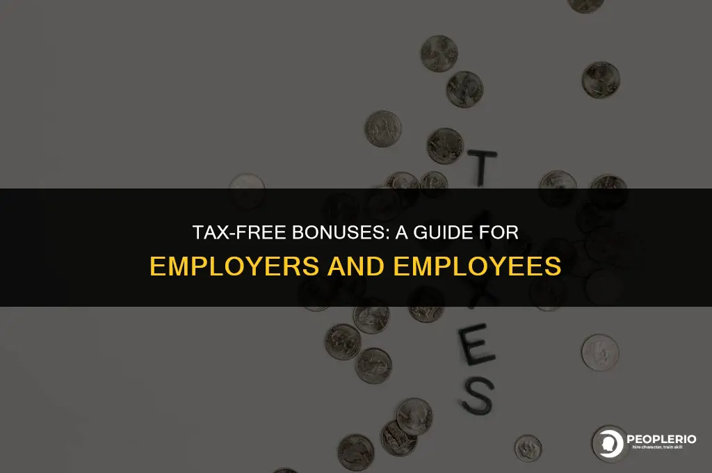 can i pay an employee a bonus without taxes