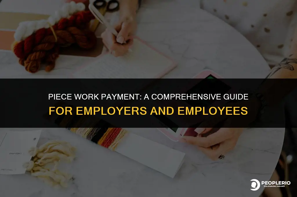 can i pay an employee by piece work
