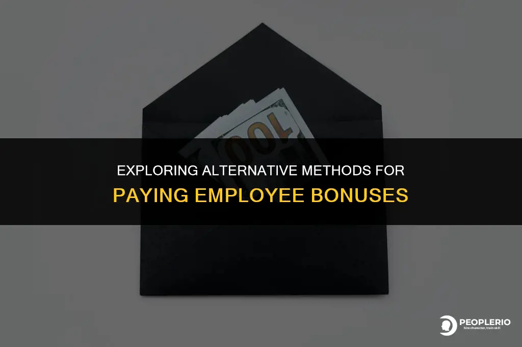can i pay bonus not through payroll