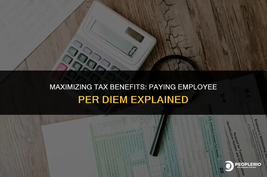 can i pay employee per diem for tax write off