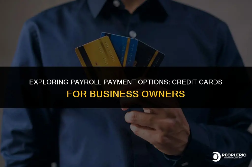 can i pay my business payroll through my credit card