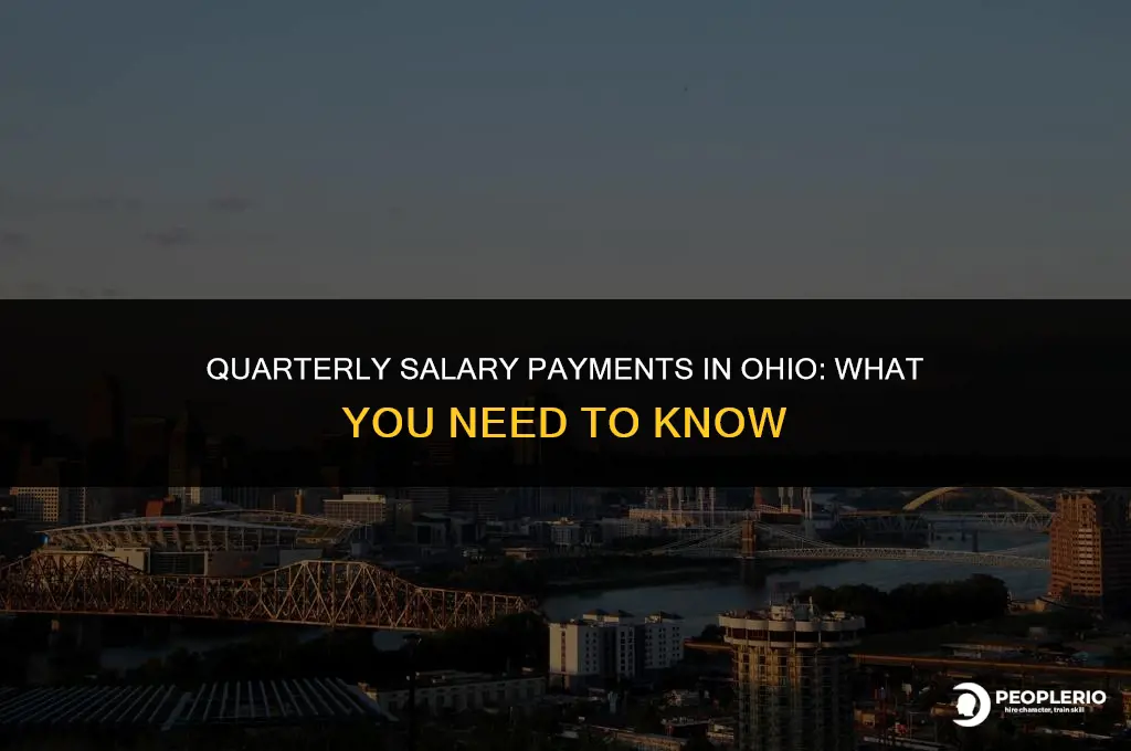 can i pay my employee a quarterly salary ohio