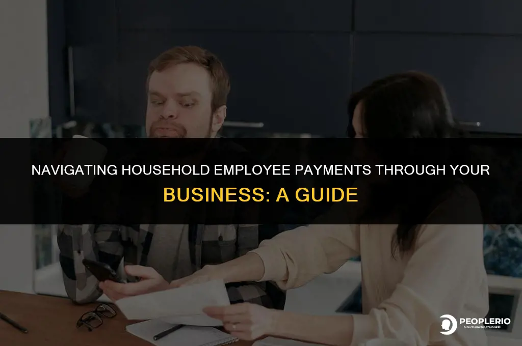 can i pay my household employee through my business