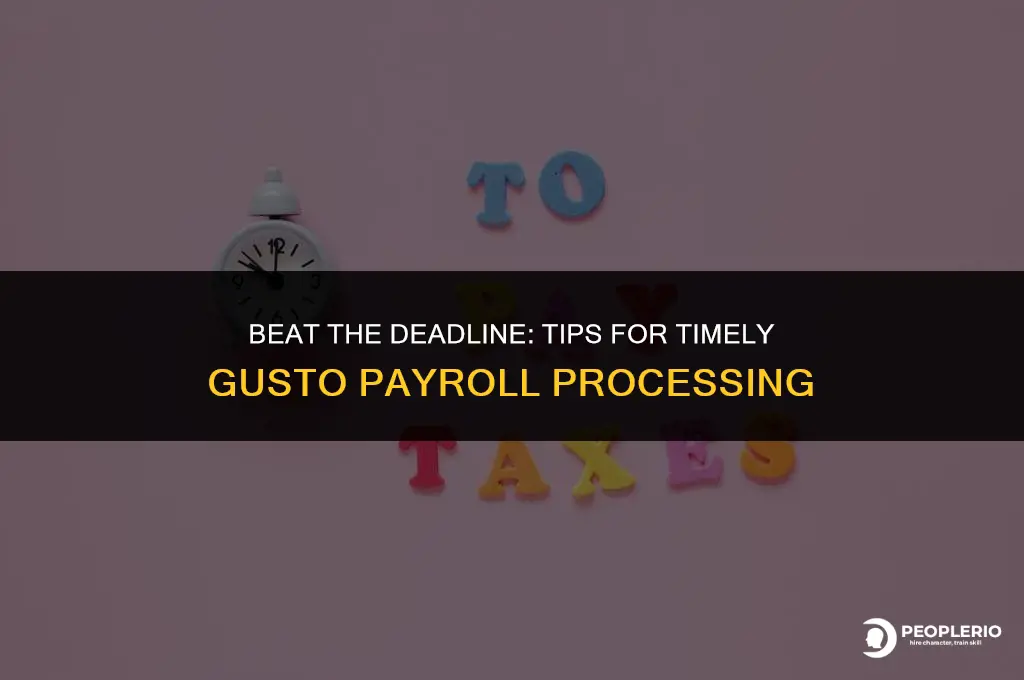can i run gusto payroll before the deadline date