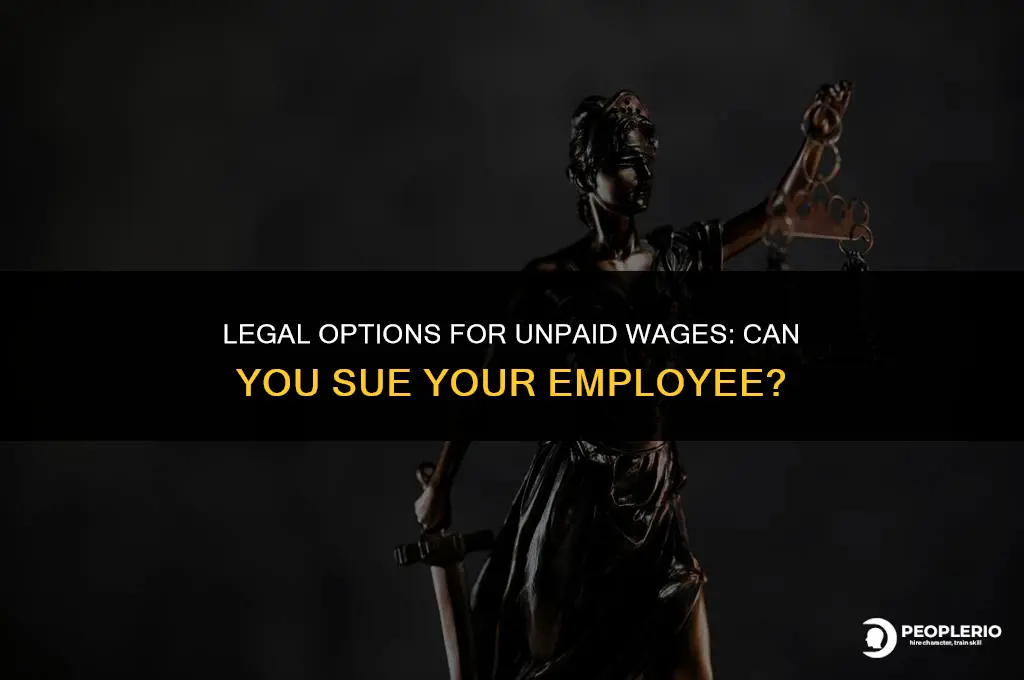 can i sue my employee for not paying me