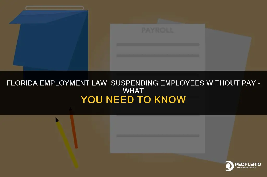 can i suspend an employee without pay fl