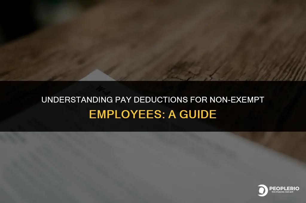 can i take off pay for nonexempt employee