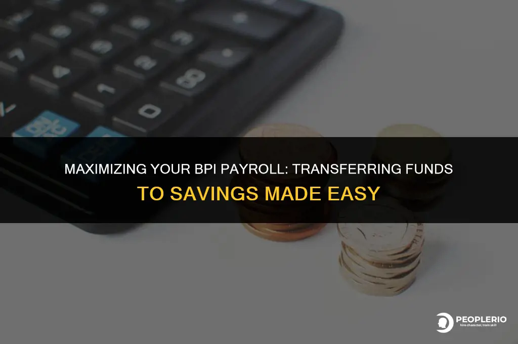 can i use my bpi payroll account to savings account