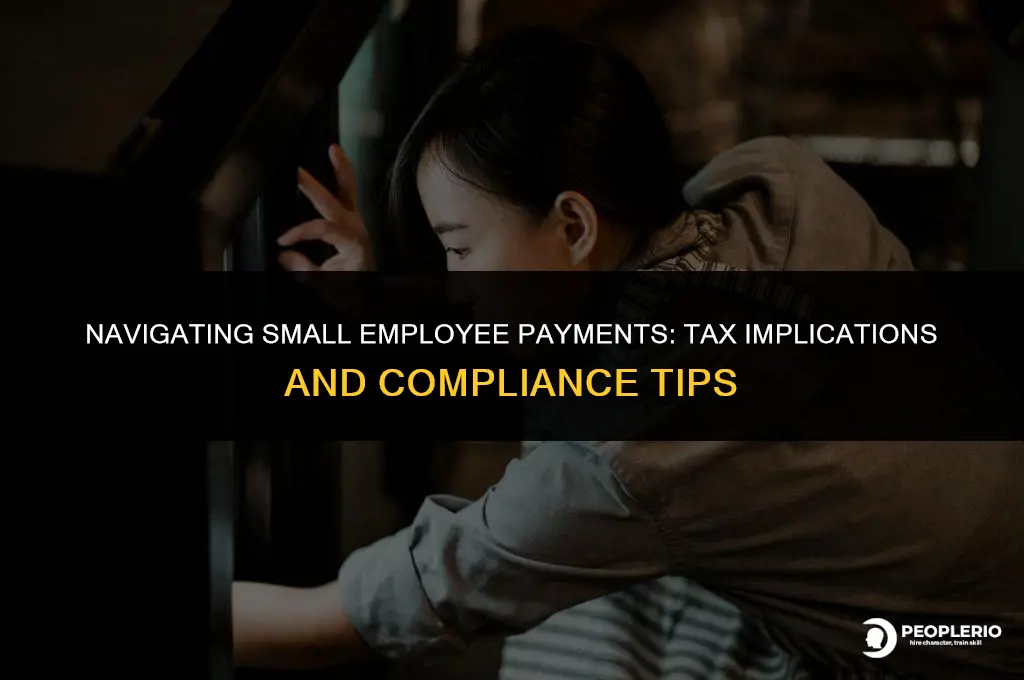 can i write employee small check without taking taxes