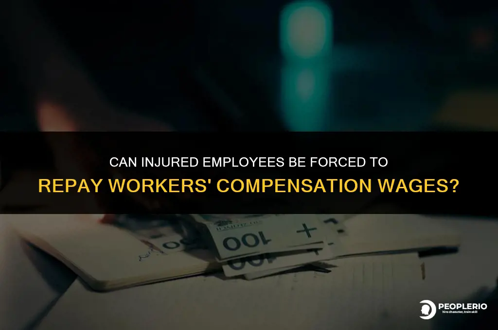 can injured employee be forced to pay back comp wages