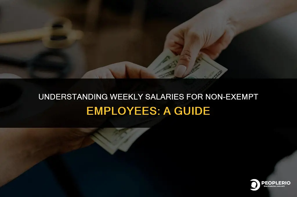 can my boss pay a non exempt employee a weeklysalary