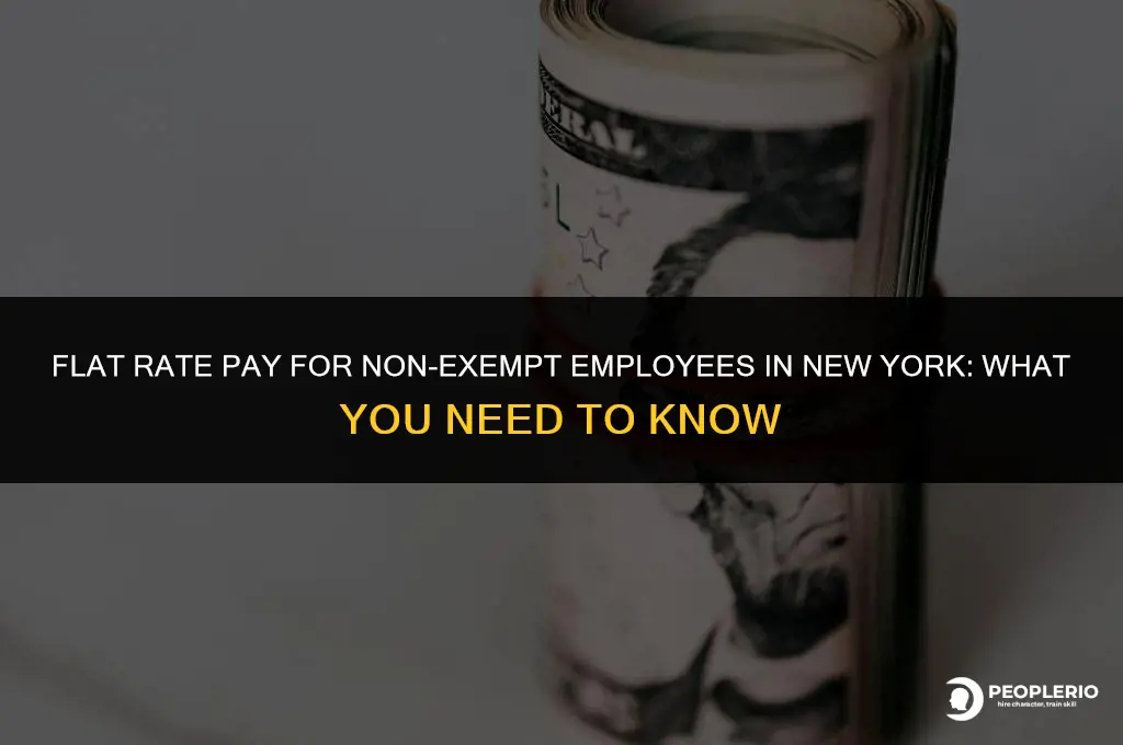 can non-exemp employee get pay flat rate in new york