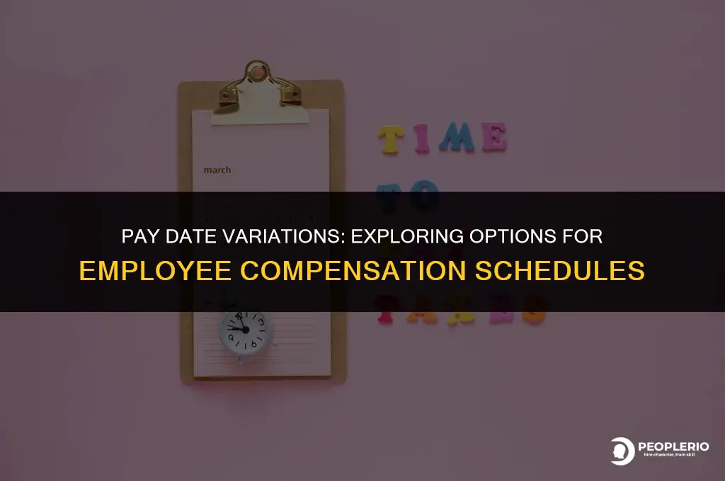 can one employee have a different pay date