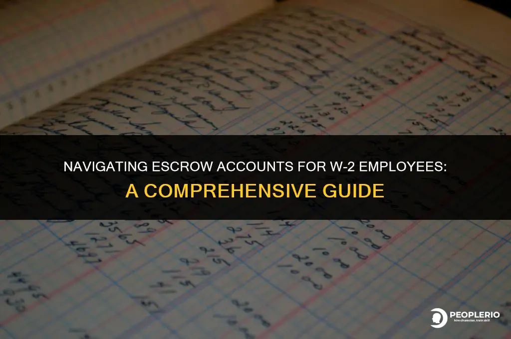 can you charge a w2 employee escrow account